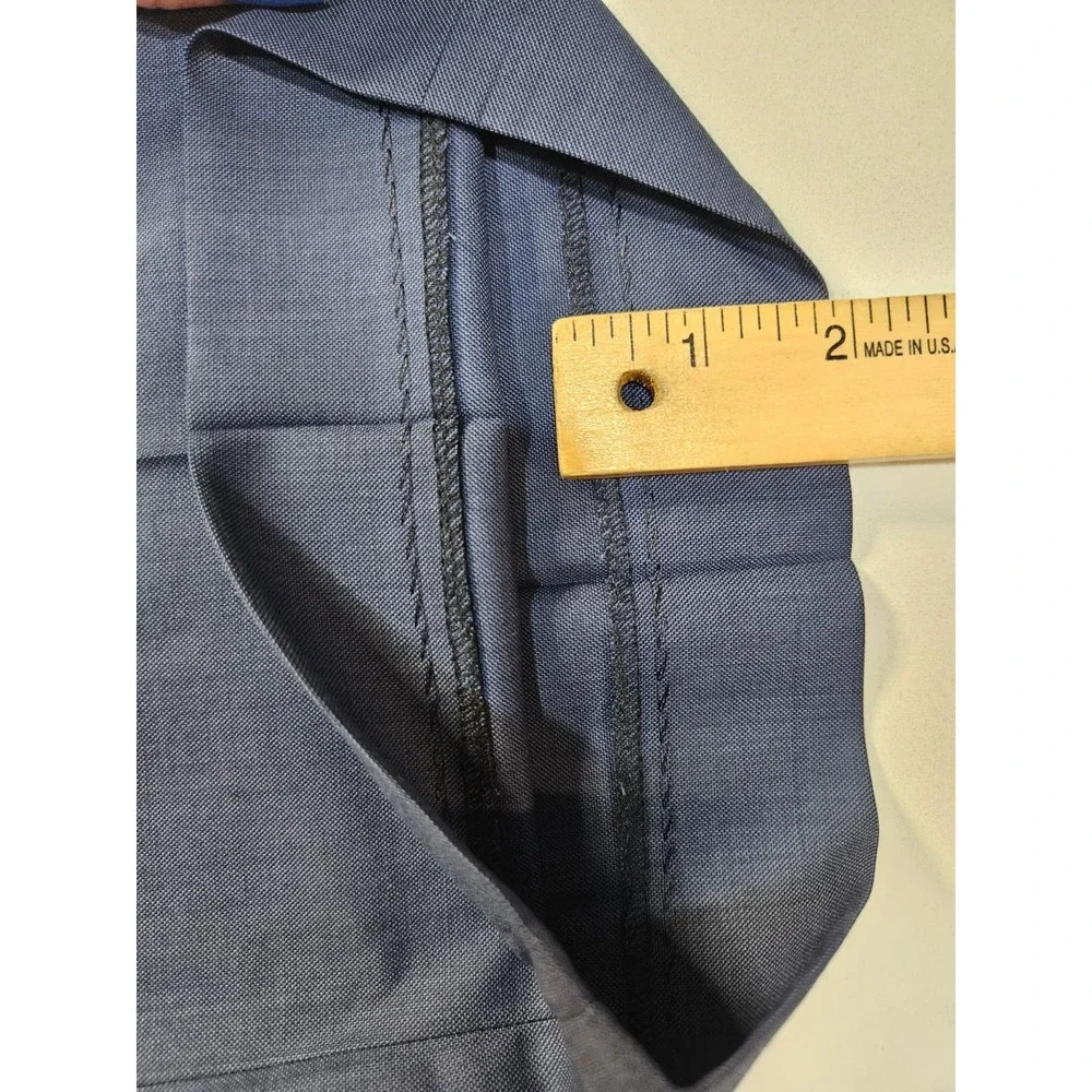 VITALE BARBERIS Navy Trousers Slim Fit Pants 37x31 Banana Republic Super‎ 150s